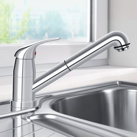 - BLANCO DARAS-S-F Bateria kuchenna z wyciąganą końcówką chrom 521752 - 521752 - Łazienki Szydłowski