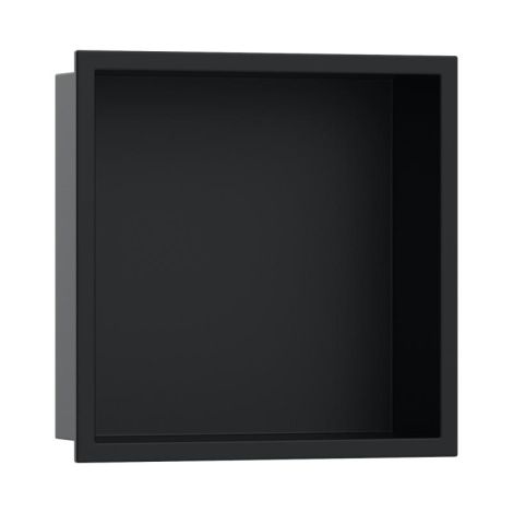 - HANSGROHE XtraStoris Original Wnęka ścienna z ozdobną ramką 30 x 30 x 10 cm czarny mat 56061670 - 56061670 - Łazienki Szydłowski