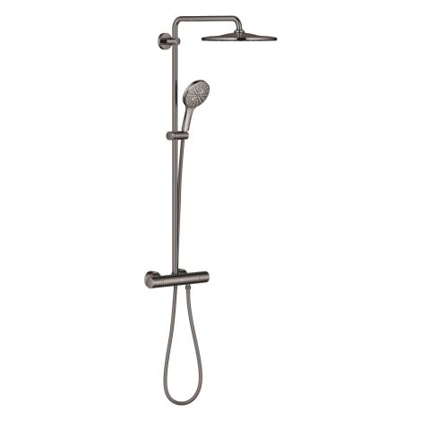 - GROHE-Rainshower Smartactive 310 System prysznicowy z mieszaczem termostatycznym do montażu naściennego hard graphite 26836A00 - 26836A00 - Łazienki Szydłowski
