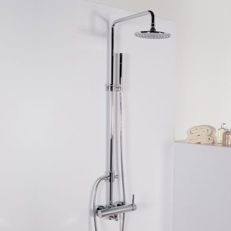 - Steinberg 100 Zestaw prysznicowy z deszczownicą 19 cm chrom 100 2760 - 100 2760 - Łazienki Szydłowski