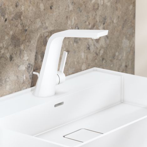  - Steinberg 260 bateria umywalkowa z zestawem odpływowym z cięgnem, kolor: biały mat 26010001W - 260 1000 1 W - Łazienki Szydłowski