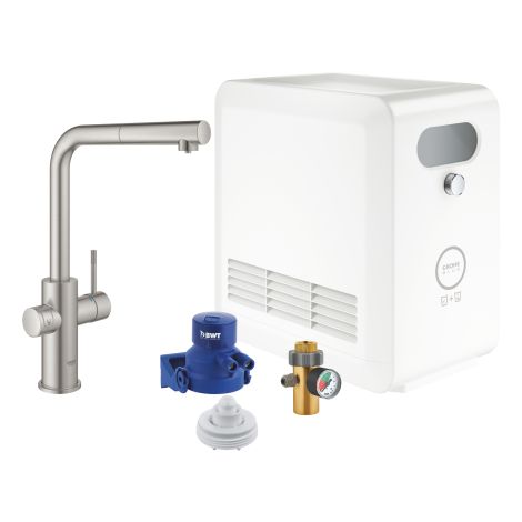  - GROHE-Blue Professional Zestaw z wyciąganą wylewką w kształcie L kolor stal nierdzewna 31326DC2 - 31326DC2 - Łazienki Szydłowski