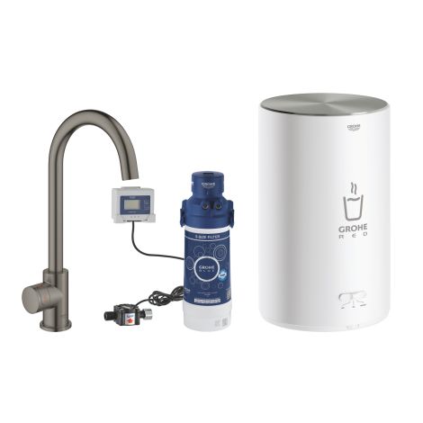  - GROHE-Red Mono Zawór sztorcowy i bojler w rozmiarze M Brushed Hard Graphite 30085AL1 - 30085AL1 - Łazienki Szydłowski