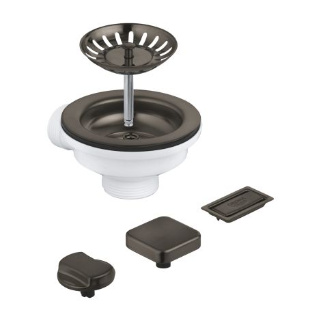 - GROHE-Zestaw odpływowy do zlewozmywaka jednokomorowego grafit szczotkowany 40996AL0 - 40996AL0 - Łazienki Szydłowski