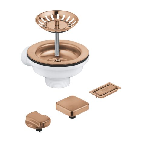 - GROHE-Zestaw odpływowy do zlewozmywaka jednokomorowego brushed warm sunset 40996DL0 - 40996DL0 - Łazienki Szydłowski