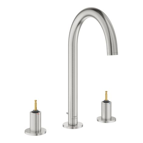  - GROHE-Atrio Private Collection Trzyotworowa bateria umywalkowa 1/2″ Rozmiar L stal nierdzewna 20593DC0 - 20593DC0 - Łazienki Szydłowski