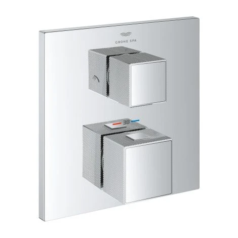 - GROHE-Allure Brilliant Termostatyczna bateria prysznicowa do obsługi dwóch wyjść wody chrom 24428000 - 24428000 - Łazienki Szydłowski