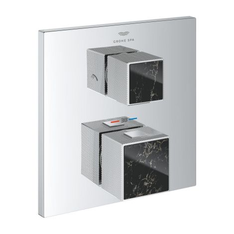- GROHE-Allure Brilliant Termostatyczna bateria prysznicowa do obsługi dwóch wyjść wody chrom 24430000 - 24430000 - Łazienki Szydłowski