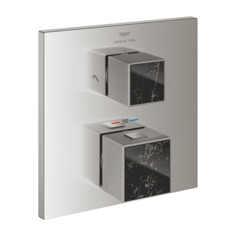 - GROHE-Allure Brilliant Termostatyczna bateria prysznicowa do obsługi dwóch wyjść wody stal nierdzewna 24430DC0 - 24430DC0 - Łazienki Szydłowski