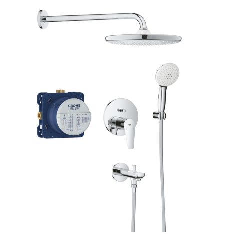 - GROHE-BauEdge Podtynkowy zestaw prysznicowy z deszczownicą Tempesta 250 chrom 25291000 - 25291000 - Łazienki Szydłowski