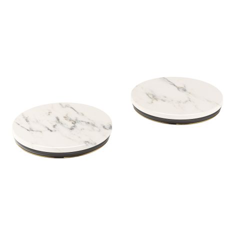 - GROHE-Atrio Private Collection Wkładki do pokręteł wykonane z materiału White Attica Caesarstone 48462000 - 48462000 - Łazienki Szydłowski