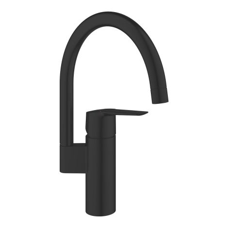 - GROHE-Start Jednouchwytowa bateria kuchenna czarny mat 304692430 - 304692430 - Łazienki Szydłowski