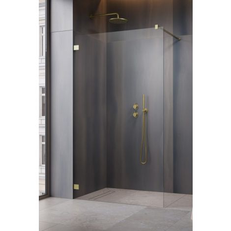 - Radaway Essenza Pro Brushed Gold Walk-in szkło transparent Walk-in 140 101031409901 - 10103140-99-01 - Łazienki Szydłowski