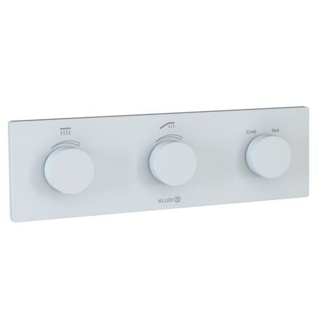  - KLUDI PUSHTRONIC elektroniczny termostat podtynkowy biały mat 383005300 - 3830053-00 - Łazienki Szydłowski