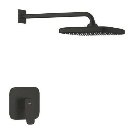 - GROHE-Cubeo Podtynkowy zestaw prysznicowy z deszczownicą Tempesta 250 czarny mat 1053342430 - 1053342430 - Łazienki Szydłowski