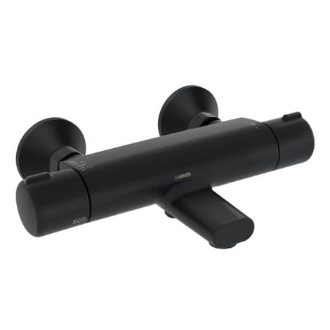 - HANSA POLO bateria wannowo prysznicowa termostatyczna czarny mat 5816217133 - 5816217133 - Łazienki Szydłowski