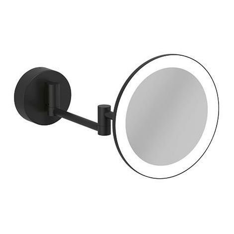  - KLUDI Vela R lusterko kosmetyczne LED czarny mat 5899539W - 5899539W - Łazienki Szydłowski