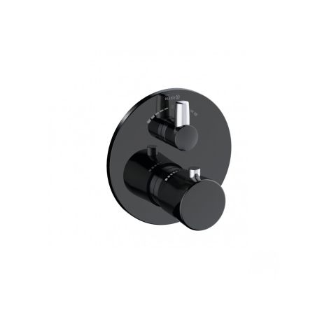  - KLUDI BALANCE bateria wannowo prysznicowa z termostatem czarny mat / chrom 528108775 - 528108775 - Łazienki Szydłowski