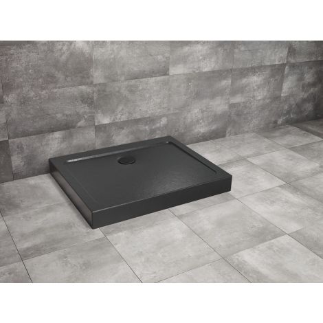  - Radaway Doros D Compact brodzik akrylowy 100x90 cm Stone Czarny SDRD10900554S - SDRD1090-05-54S - Łazienki Szydłowski