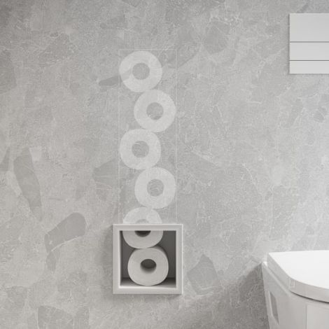  - HANSGROHE XtraStoris Original moduł toaletowy, z uchwytem na zapasowy papier kolor biały mat  56058700 - 56058700 - Łazienki Szydłowski