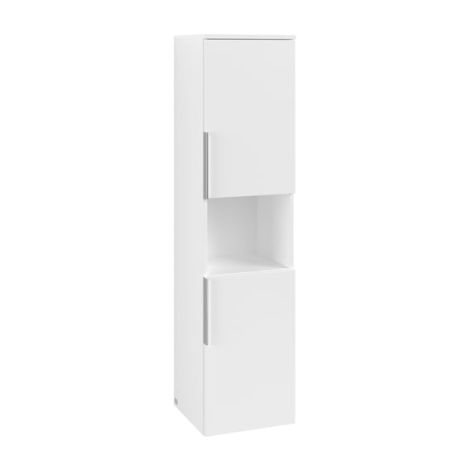  - Villeroy & Boch Architectura szafka wysoka140 x 35 cm , 2 drzwi z otwartą półką, kolor biały B89701VS - B89701VS - Łazienki Szydłowski