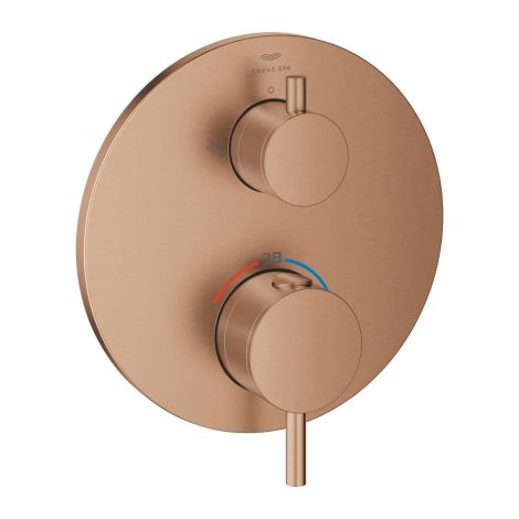  - GROHE- Atrio Termostatyczna bateria prysznicowa do obsługi dwóch wyjść wody brushed warm sunset 24358DL0 - 24358DL0 - Łazienki Szydłowski