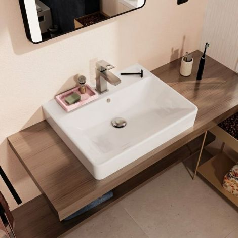  - HANSGROHE Xanuia Q Umywalka wpuszczana w blat 60 x 48 cm biały 60243450 - 60243450 - Łazienki Szydłowski