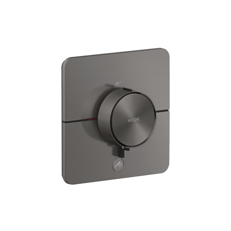 - AXOR ShowerSelect ID Bateria termostatyczna HighFlow do 1 odbiornika z dodatkowym wyjściem, softsquare, podtynkowa czarny chrom szczotkowany 36778340 - 36778340 - Łazienki Szydłowski