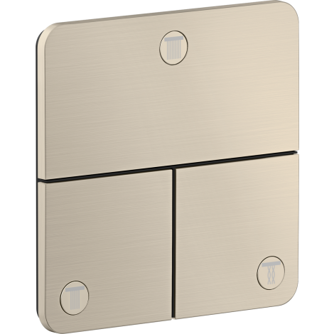  - AXOR ShowerSelect ID Zawór odcinający do 3 odbiorników, softsquare, podtynkowy nikiel szczotkowany 36781820 - 36781820 - Łazienki Szydłowski