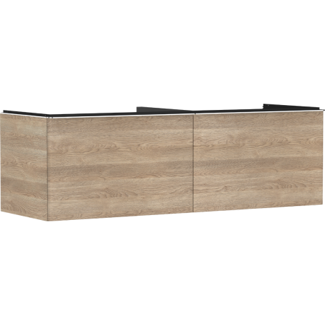 - HANSGROHE Xelu Q Szafka pod szlifowaną umywalkę wpuszczaną w blat z 2 szufladami 156 x 55 cm naturalny dąb 54072000 - 54072000 - Łazienki Szydłowski