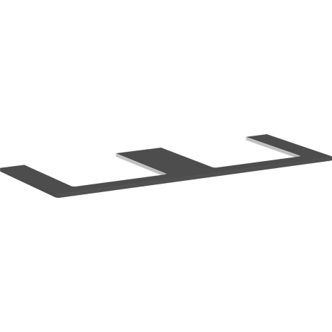 - HANSGROHE Xelu Q Blat 136 x 55cm z wycięciami pod 2 umywalki wpuszczane, szlifowaną 50 x 48cm szary diament matowy 54099910 - 54099910 - Łazienki Szydłowski