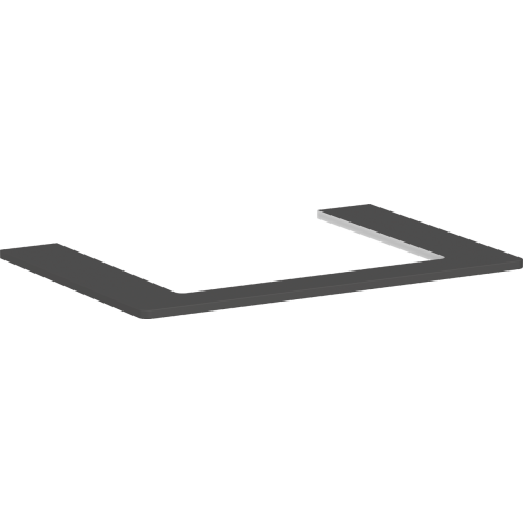  - HANSGROHE Xelu Q Blat 78 x 55cm z wycięciem na środku pod umywalkę wpuszczaną, szlifowaną 60 x 48cm szary diament matowy 54109910 - 54109910 - Łazienki Szydłowski