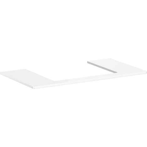  - HANSGROHE Xelu Q Blat 98 x 55cm z wycięciem na środku pod umywalkę wpuszczaną, szlifowaną 60 x 48cm biały wysoki połysk 54110050 - 54110050 - Łazienki Szydłowski