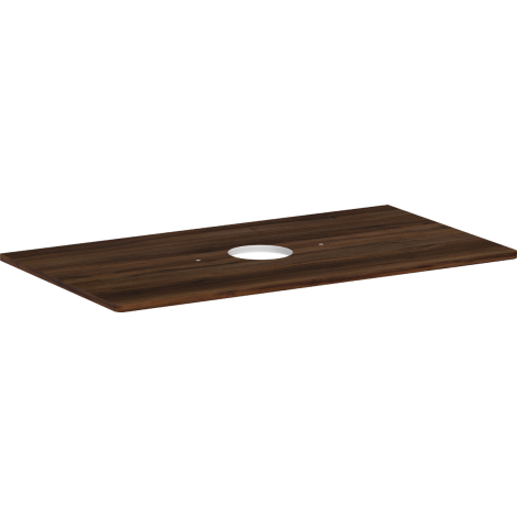 - HANSGROHE Xelu Q Blat 98 x 55cm z wycięciem na środku pod umywalkę nablatową bez otworu na baterię ciemny orzech 54114630 - 54114630 - Łazienki Szydłowski