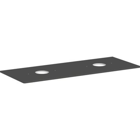  - HANSGROHE Xelu Q Blat 136 x 55cm z wycięciami pod 2 umywalki nablatowe bez otworu na baterię szary diament matowy 54118910 - 54118910 - Łazienki Szydłowski