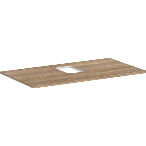  - HANSGROHE Xelu Q Blat 98 x 55cm z wycięciem na środku pod umywalkę nablatową z otworem na baterię naturalny dąb 54121230 - 54121230 - Łazienki Szydłowski