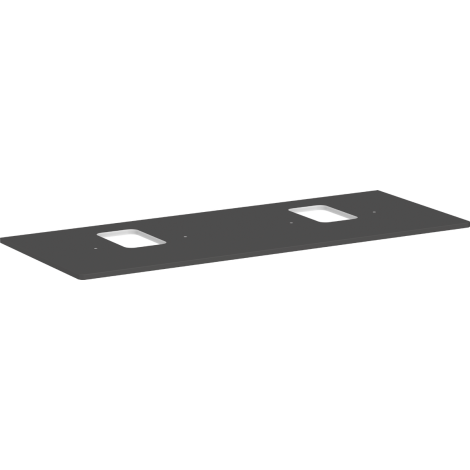  - HANSGROHE Xelu Q Blat 136 x 55cm z wycięciami pod 2 umywalki nablatowe z otworem na baterię szary diament matowy 54125910 - 54125910 - Łazienki Szydłowski
