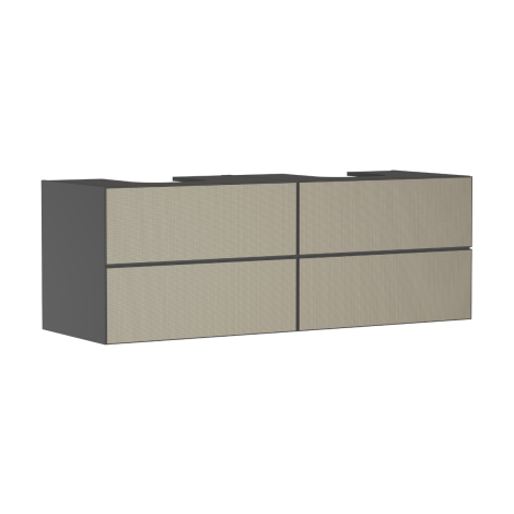  - HANSGROHE Xevolos E Szafka pod 2 szlifowane umywalki wpuszczane w blat z 4 szufladami 157 x 55cm szary łupek matowy 54201390 - 54201390 - Łazienki Szydłowski