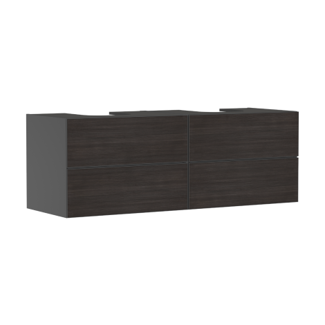  - HANSGROHE Xevolos E Szafka pod 2 szlifowane umywalki wpuszczane w blat z 4 szufladami 157 x 55cm szary łupek matowy 54201730 - 54201730 - Łazienki Szydłowski