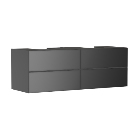 - HANSGROHE Xevolos E Szafka pod 2 szlifowane umywalki wpuszczane w blat z 4 szufladami 157 x 55 cm szary łupek matowy 54201770 - 54201770 - Łazienki Szydłowski