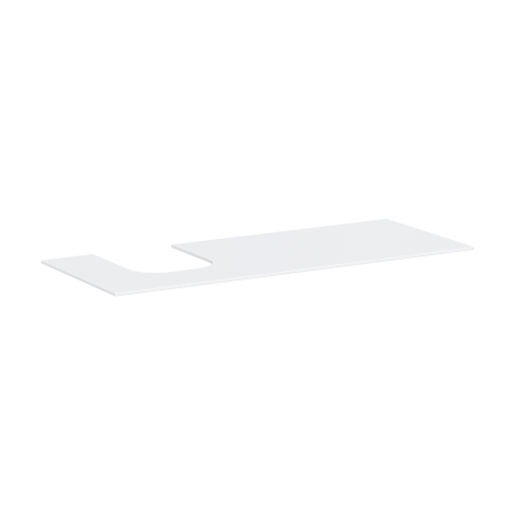  - HANSGROHE Xevolos E Blat 137 x 55cm z wycięciem po lewej stronie pod umywalkę wpuszczaną, szlifowaną 50 x 48cm, biały mat 54205700 - 54205700 - Łazienki Szydłowski