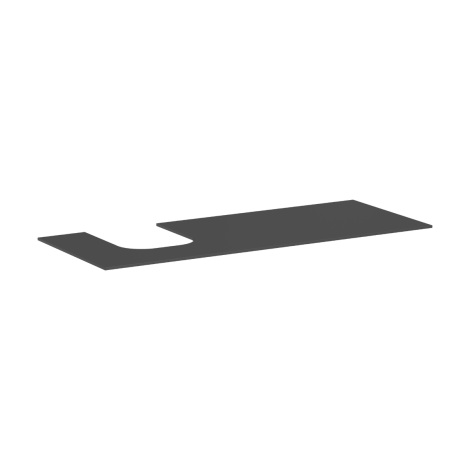  - HANSGROHE Xevolos E Blat 137 x 55cm z wycięciem po lewej stronie pod umywalkę wpuszczaną, szlifowaną 50 x 48cm, szary  łupek matowy 54205760 - 54205760 - Łazienki Szydłowski