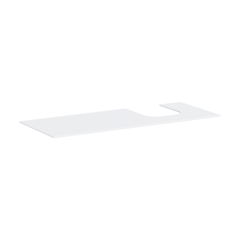  - HANSGROHE Xevolos E Blat 137 x 55cm z wycięciem po prawej stronie pod umywalkę wpuszczaną, szlifowaną 50 x 48cm, biały mat 54206700 - 54206700 - Łazienki Szydłowski