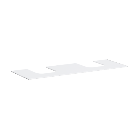 - HANSGROHE Xevolos E Blat 157 x 55cm z wycięciami pod 2 umywalki wpuszczane, szlifowaną 60 x 48cm, biały mat 54211700 - 54211700 - Łazienki Szydłowski