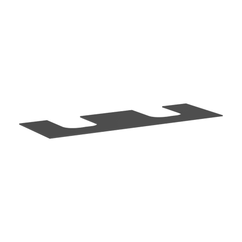 - HANSGROHE Xevolos E Blat 157 x 55cm z wycięciami pod 2 umywalki wpuszczane, szlifowaną 60 x 48cm, szary łupek matowy 54211760 - 54211760 - Łazienki Szydłowski