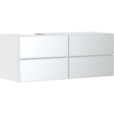- HANSGROHE Xevolos E Szafka pod szlifowaną umywalkę wpuszczaną w blat po lewej stronie z 4 szufladami 137 x 55cm biały mat 54236320 - 54236320 - Łazienki Szydłowski