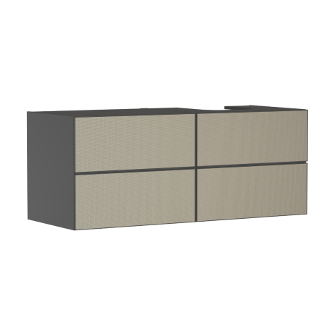  - HANSGROHE Xevolos E Szafka pod szlifowaną umywalkę wpuszczaną w blat po prawej stronie z 4 szufladami 137 x 55 cm, szary łupek matowy 54241390 - 54241390 - Łazienki Szydłowski