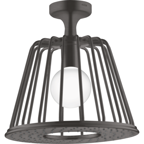  - AXOR LampShower/Nendo LampShower 275 1 jet z przyłączem sufitowym czarny chrom szczotkowany 26032340 - 26032340 - Łazienki Szydłowski
