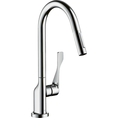 - AXOR Citterio Jednouchwytowa bateria kuchenna 250 EcoSmart z wyciąganą wylewką chrom 39832000 - 39832000 - Łazienki Szydłowski
