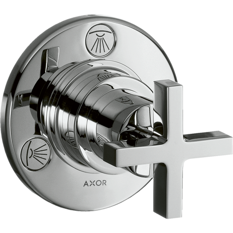  - AXOR Citterio Zawór odcinająco-przełączający Trio/Quattro z uchwytem krzyżowym, podtynkowy chrom 39925000 - 39925000 - Łazienki Szydłowski